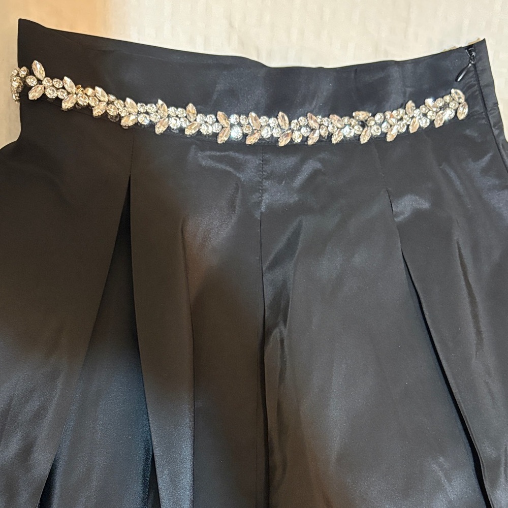 Black Skirt with Rhinestone Embellishment
